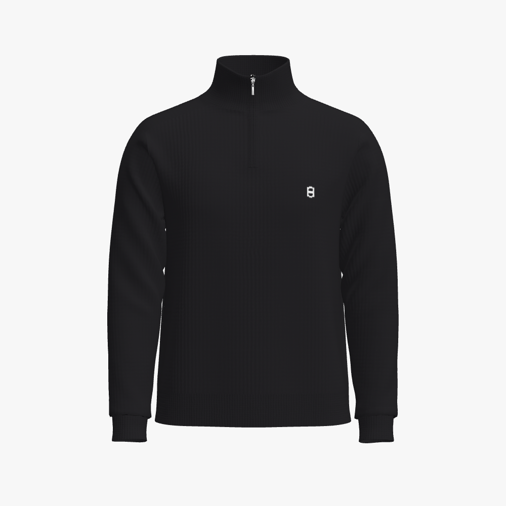 Men's Quarter zip - Black