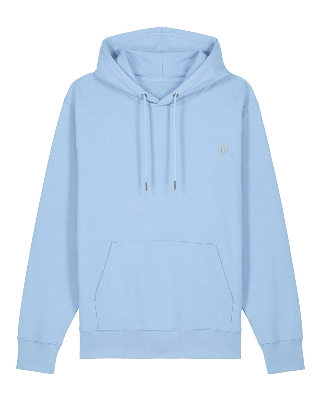 Light blue hoodie on a white background