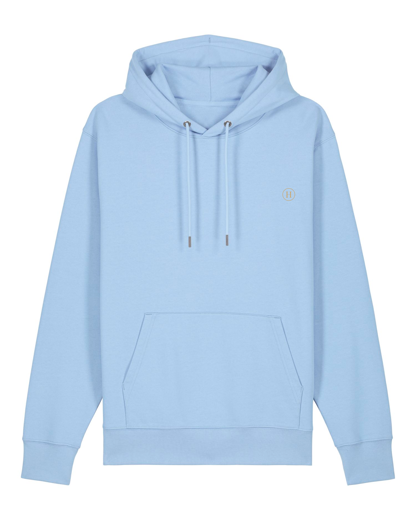 Light blue hoodie on a white background