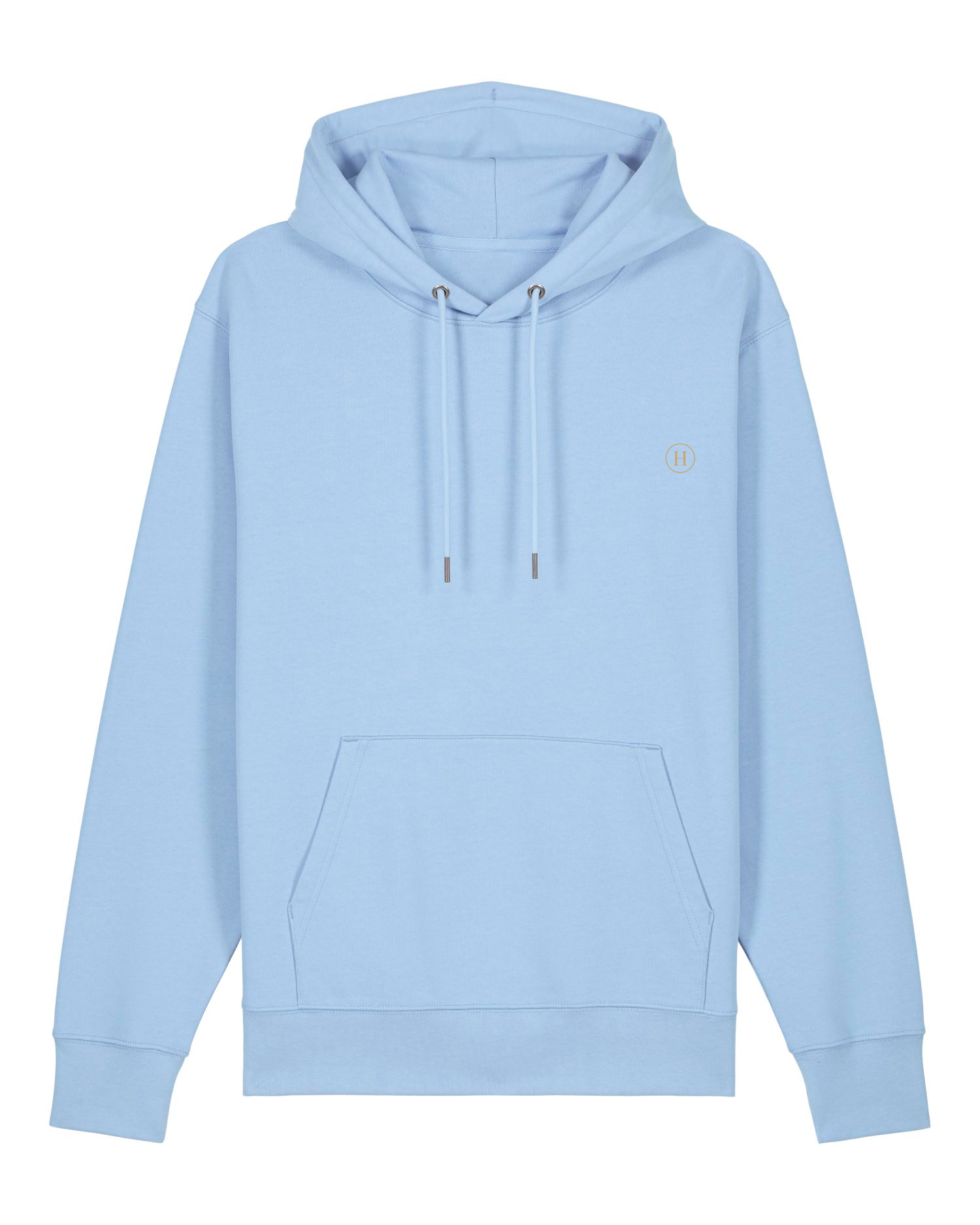 Light blue hoodie on a white background